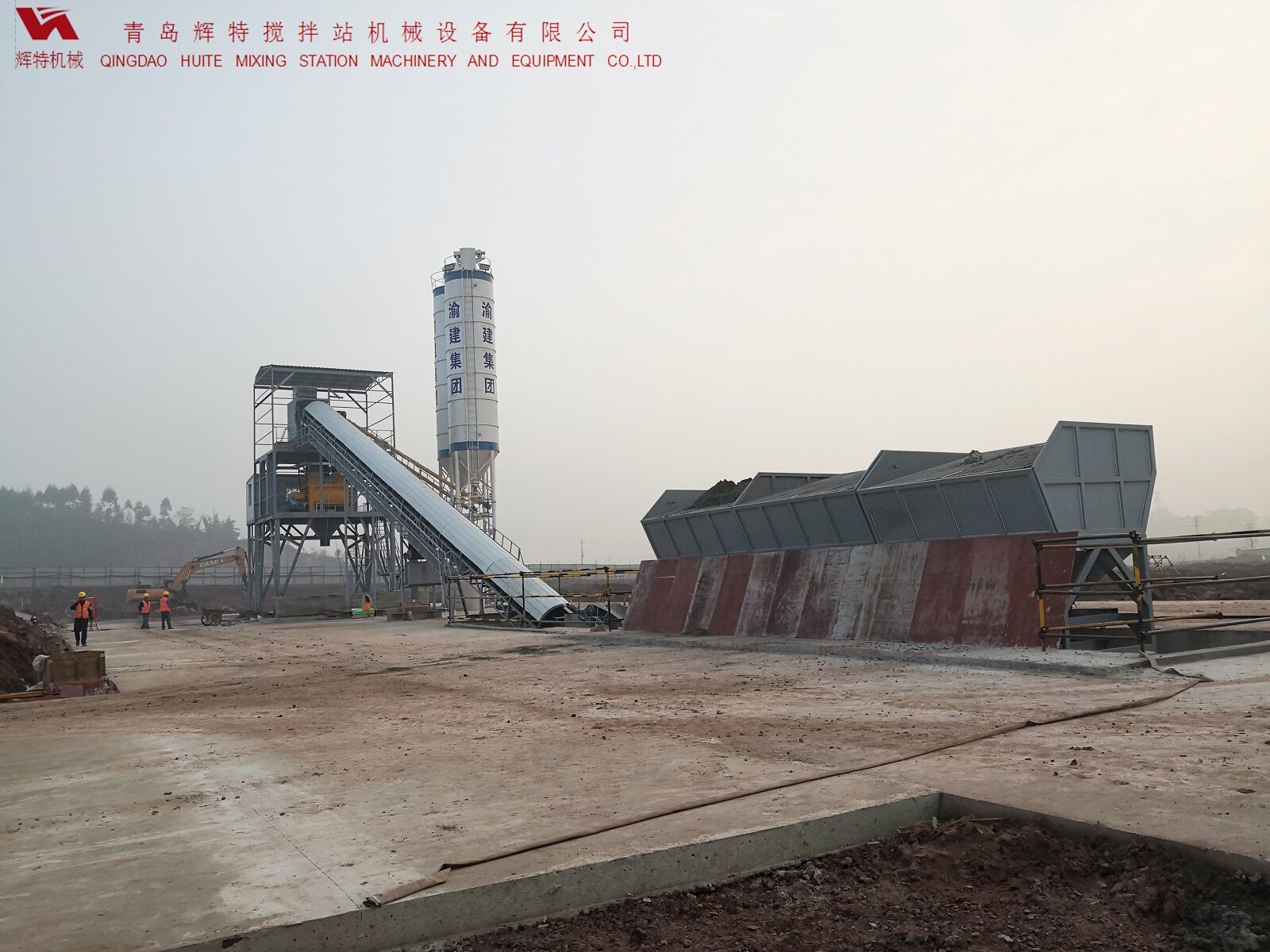 輝特混凝土攪拌站HZS120---保障工作人員安全，實現(xiàn)模塊化理念